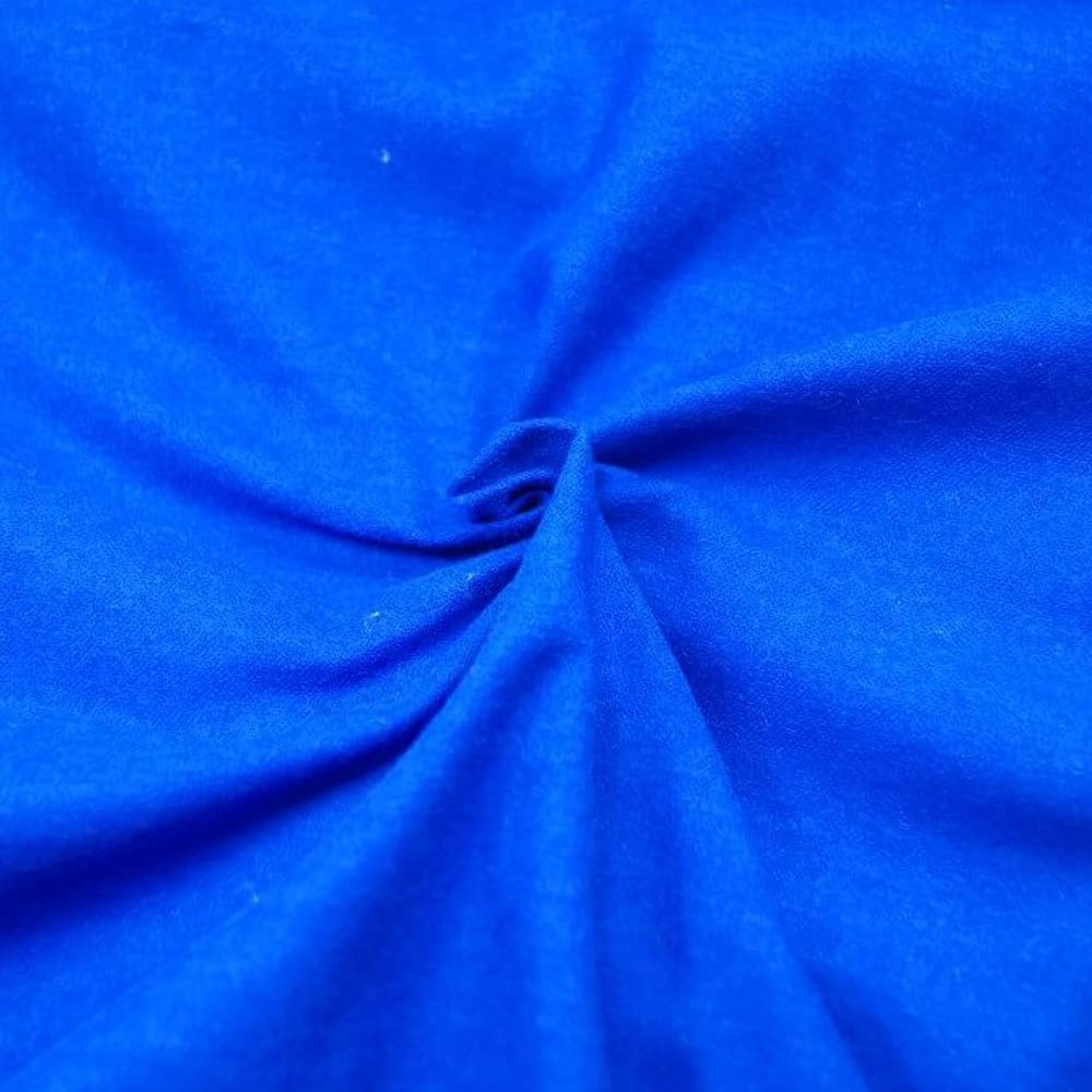 Oh Sew Crafty Limited Royal Blue Brushed 100% Cotton Fabric Woven Flannel Winceyette Soft Price Per Metre (Royal Blue)