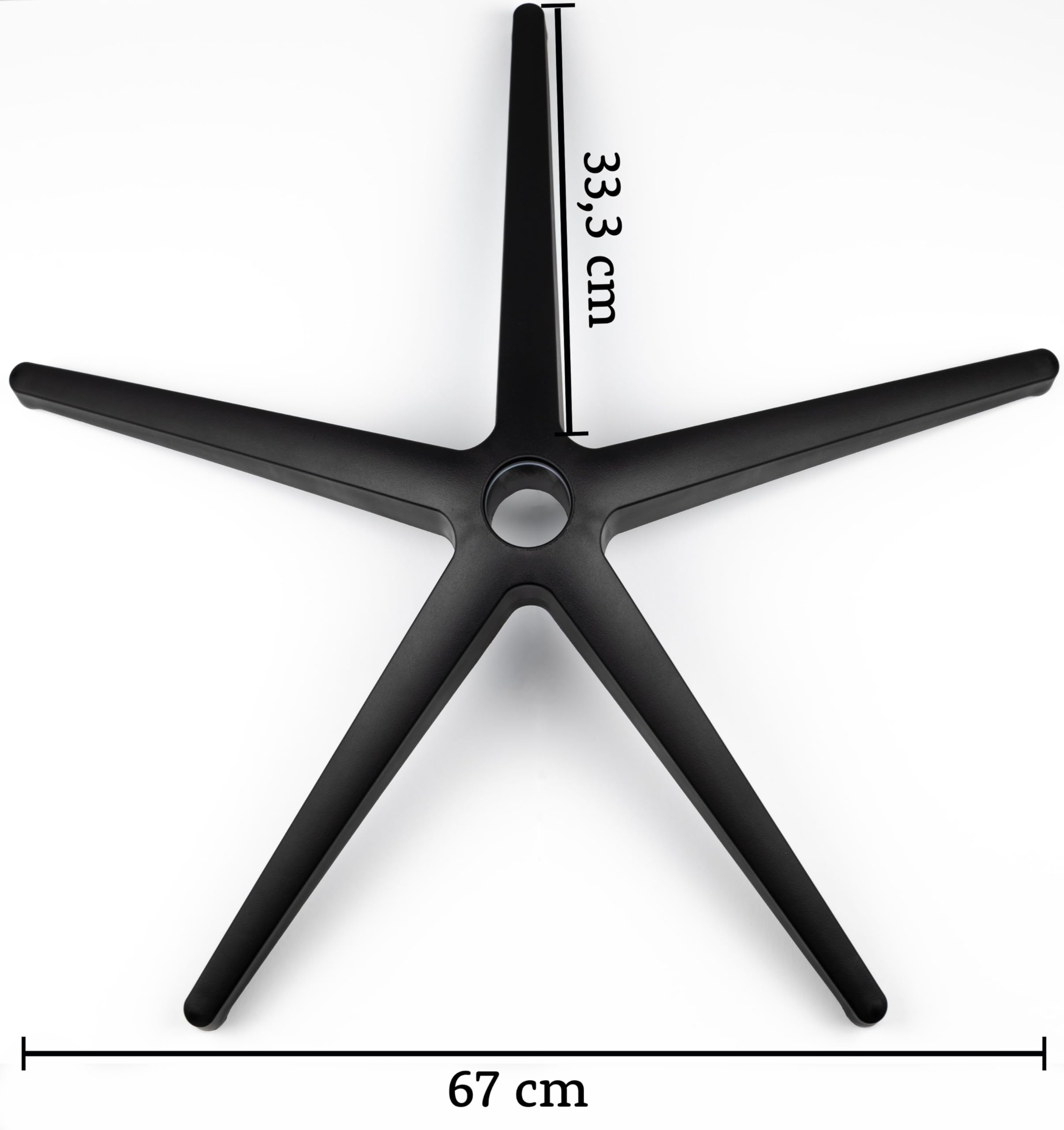 Sedus Fußkreuz, Bürostühle, stabil, robust, Made in Germany (Schwarz, Kunststoff)