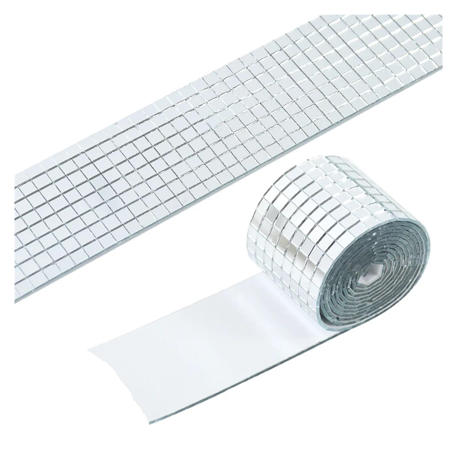 Sppeoukj Sliver Self-Adhesive Real Glass Craft Mini Square Mirrors Mosaic Tiles Decorative Diy 5 * 5Mm(,1Cm*1Cm,60Cm)