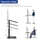 Besign LSX6 Laptop Stand, Ergonomic Adjustable Notebook Stand, Laptop Riser for Standing Work, Computer Holder Compatible with Air, Pro, Dell, HP, Lenovo More 10-14" Laptops, Black