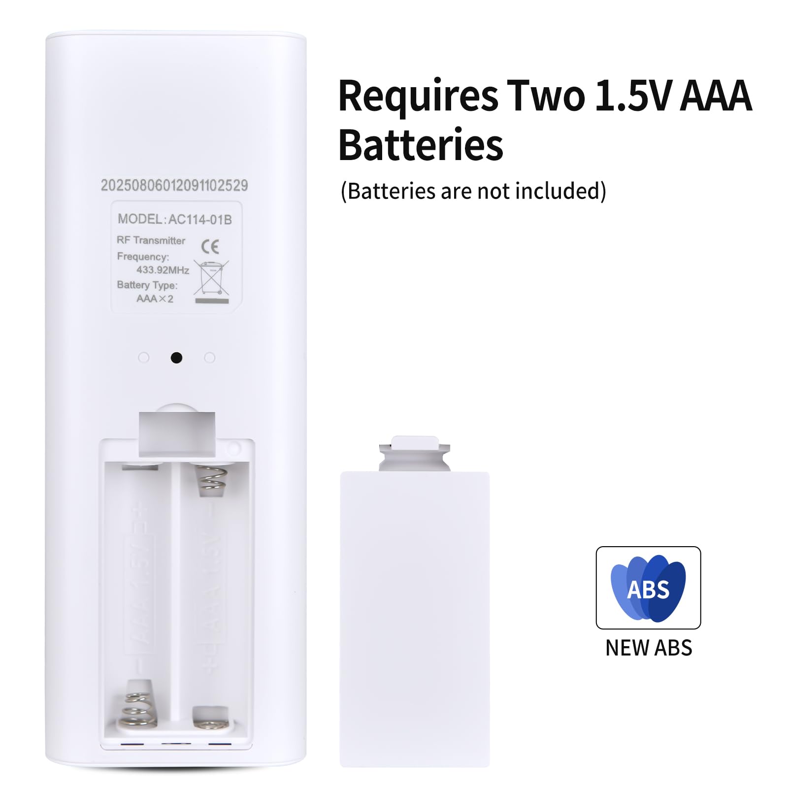 AC114-01 Télécommande pour stores électriques, émetteur RF 1 canal (433,92 MHz) pour stores électriques, pare-soleil