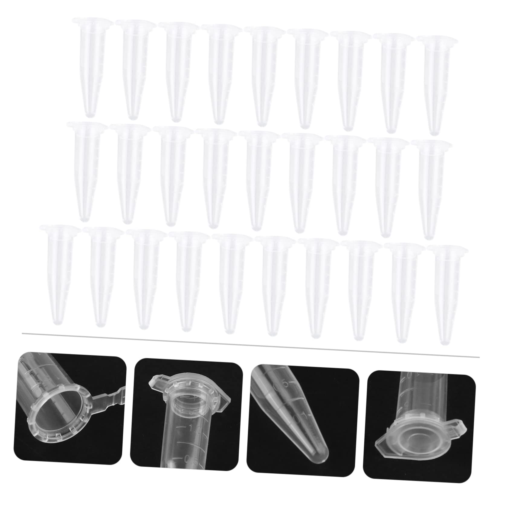 Gatuida 1000piezas Tubos De Ensayo De Plástico Transparente Para Microcentrífuga Recipientes Para Muestras Consumibles De Laboratorio Uso Laboratorio De Biología