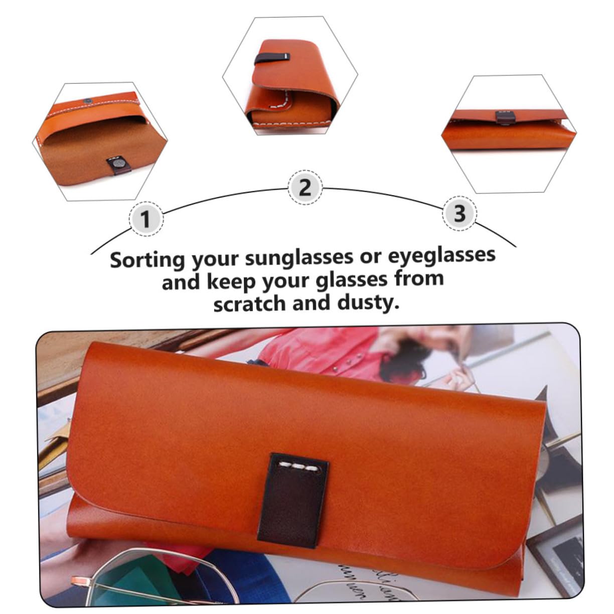 Holibanna 1pezzi Custodia Pelle Vintage Astuccio Organizer Per Da Sole Protezione Contro Graffi e Polvere Design Elegante e Funzionale Per Amanti Degli