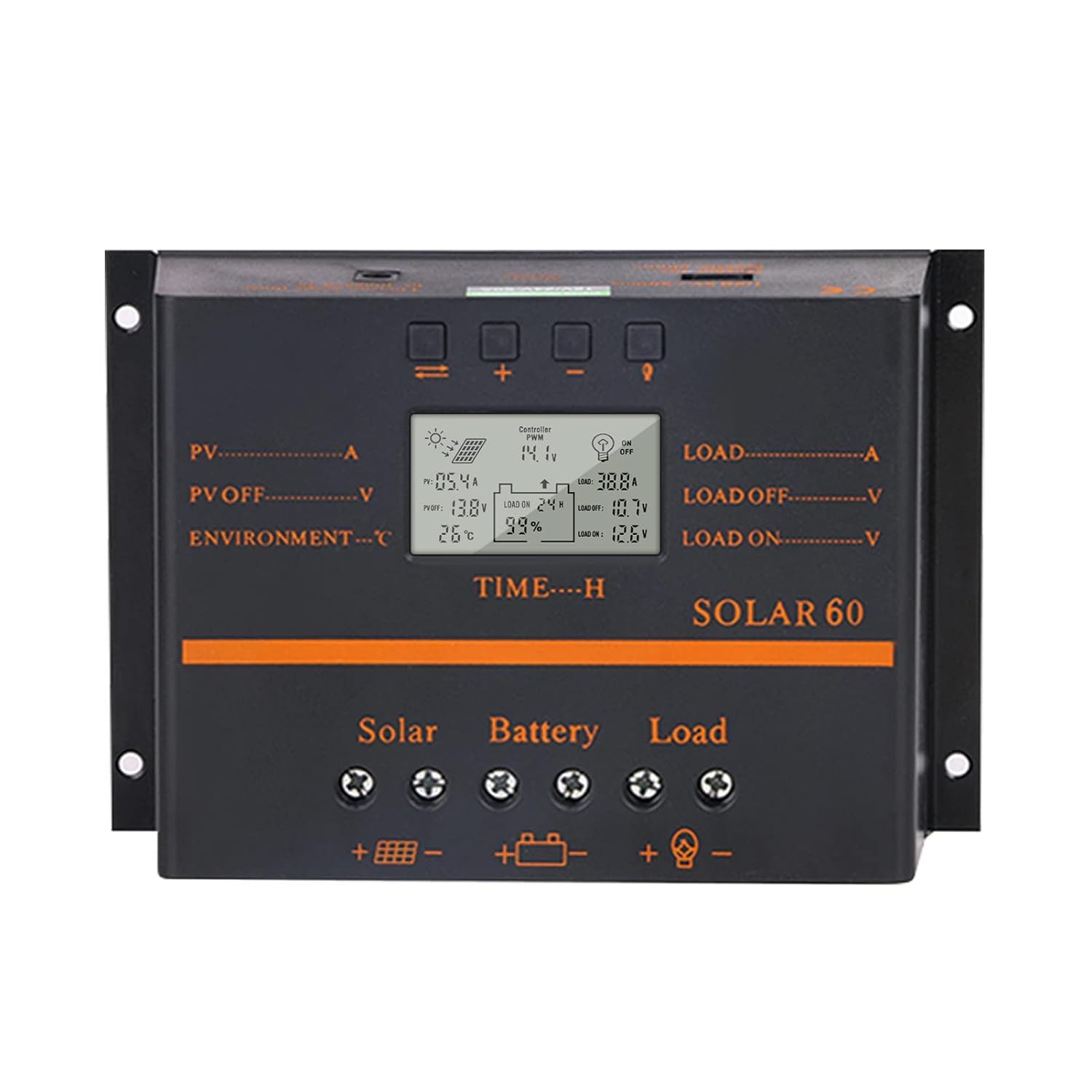 REES52 MP60-50A 12V 24V PWM Solar Controller LCD Digital Display USB Output Port Solar Panel Battery Intelligent Regulator for Home Commercial Use-image-35