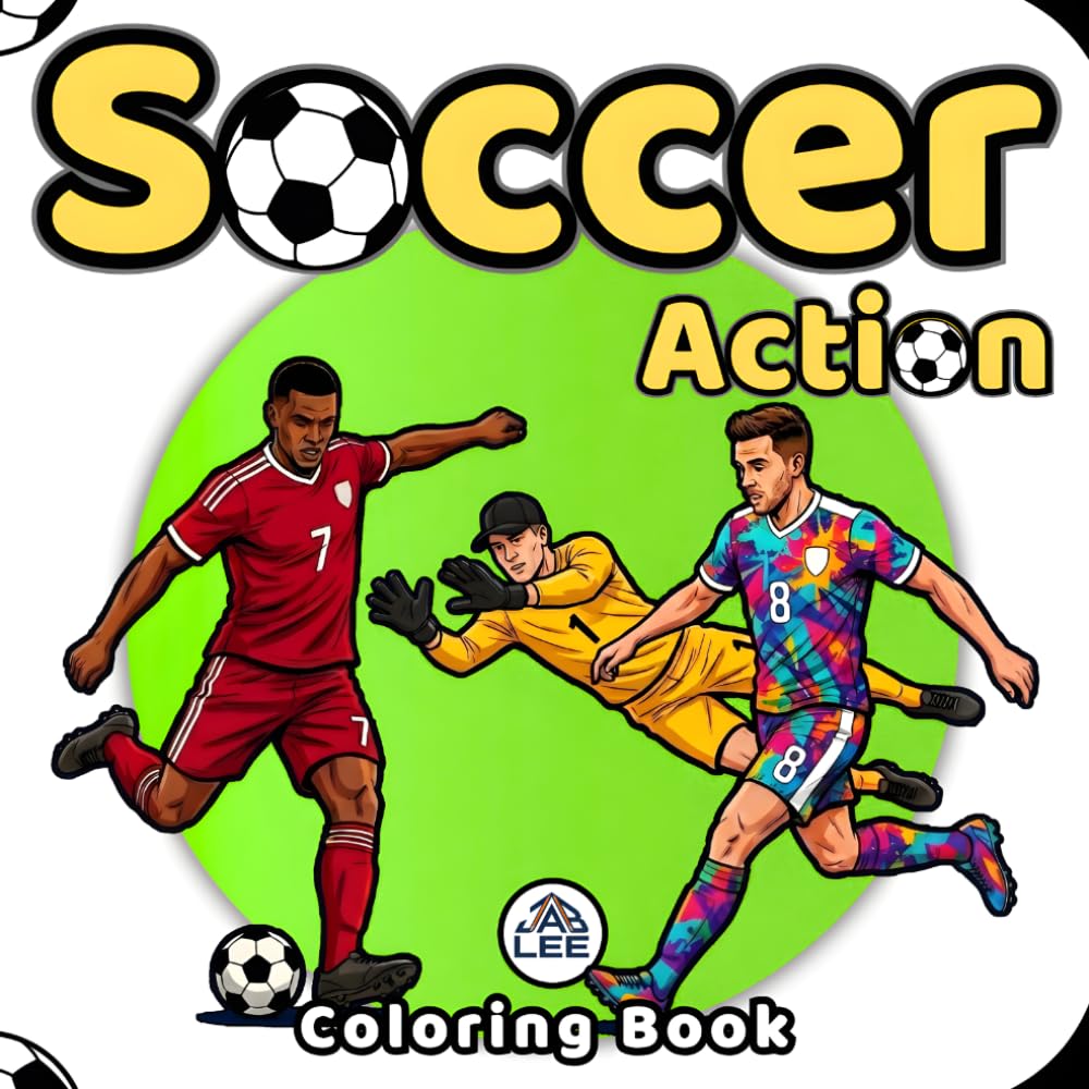 Soccer Action Coloring Book For Adults: 50 Realistic Football Scenes From Stadium Victory | Match Day Illustrations | Stress-Relieving Art Collection ... Soccer Enthusiasts, and Competitive Athletes