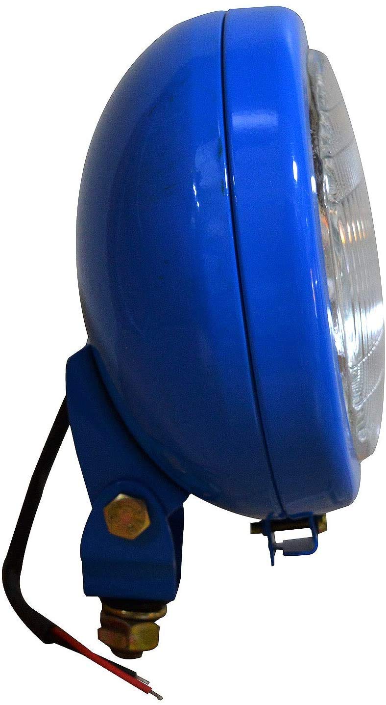 Set di montaggio lampada per aratro azzurro adatto per trattore con lampadina 12 V