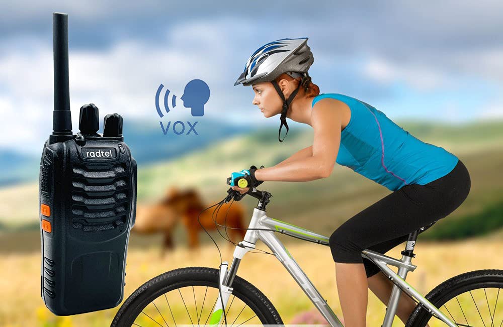 Radtel RT88 PMR 446Mhz Walkie Talkie Ricaricabile 16 Canali Comunicazione Radio Walky Walky Professionale con Tipo USB Ricarica Auricolare VOX per Costruzione Ristorante Supermercato