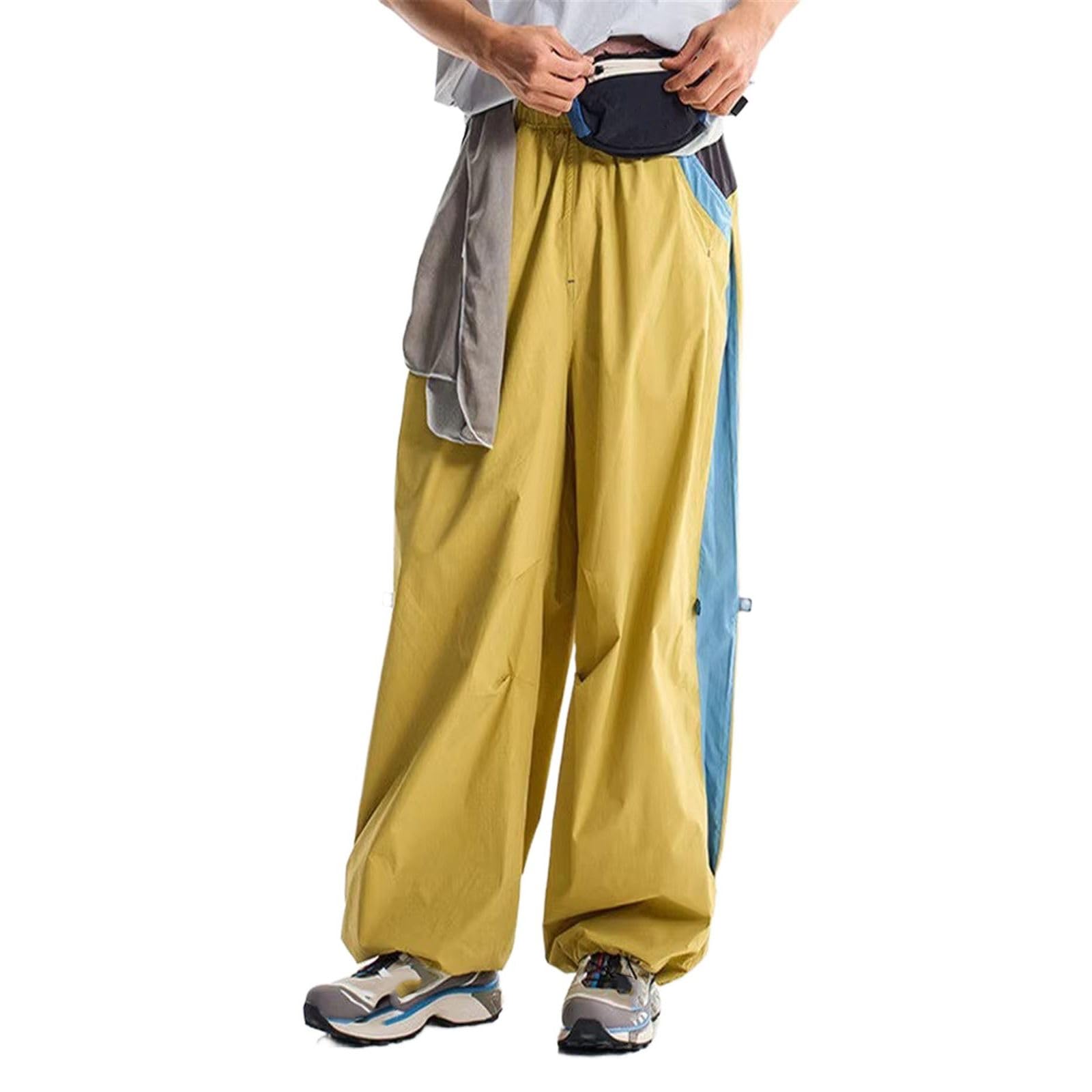 Pantalones de Carga callejeros para Hombre, Pantalones de Pista Unisex Holgados para Senderismo Deportivo