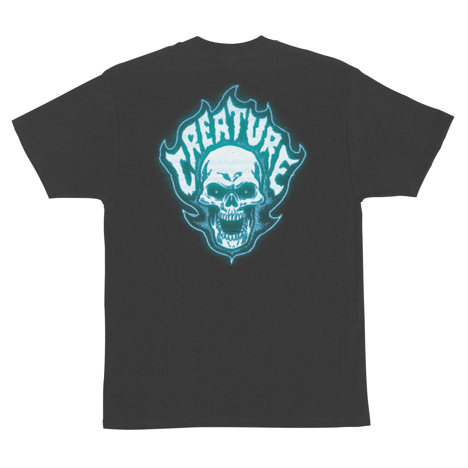 T-Shirt Skateboard Creature Bonehead au motif glitch imprimé en sérigraphie