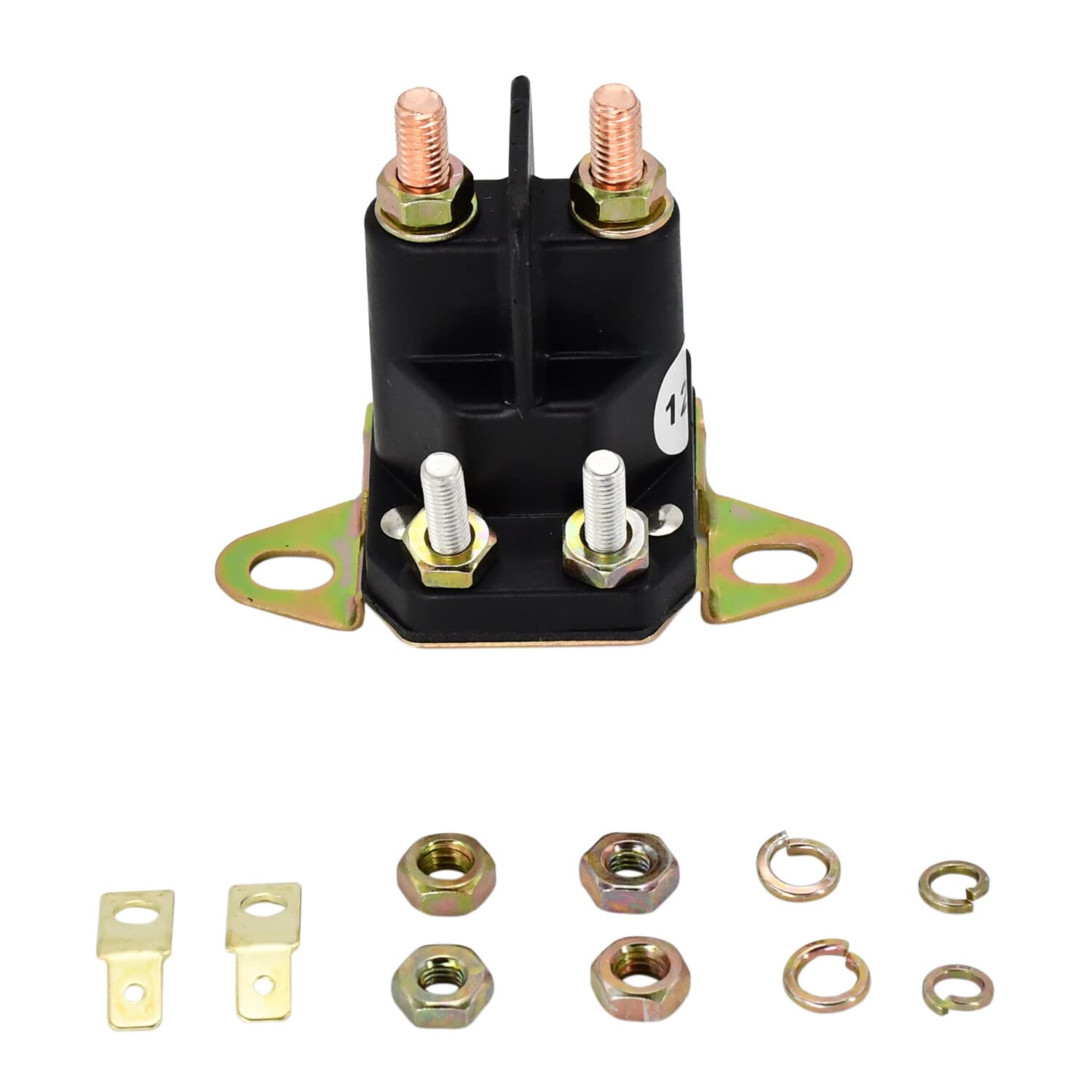 MIU12537 Solénoïde de démarreur 12 V 782-1221-210-22 compatible avec tracteur John Deere S240 X300 X304 X305 X310 X320 X380 X384 X390 X394 FS600V FS600V FS600V 51 V. Compatible avec Toro 884