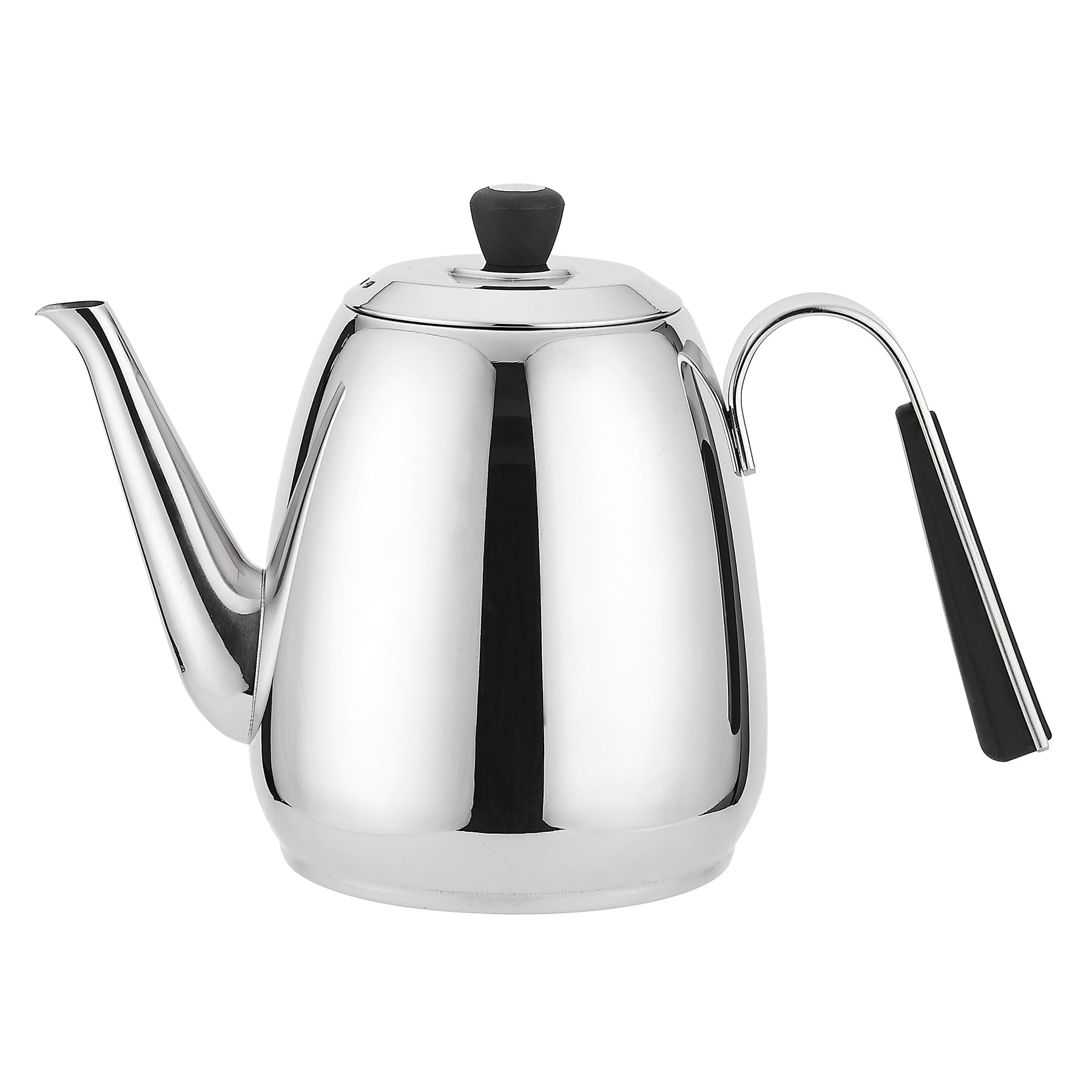 SANQIAHOME Tetera de acero inoxidable con colador, con infusor extraíble o filtro para hojas sueltas y bolsas de té, jarra de agua fría, apta para lavavajillas, plata, 1600 ml