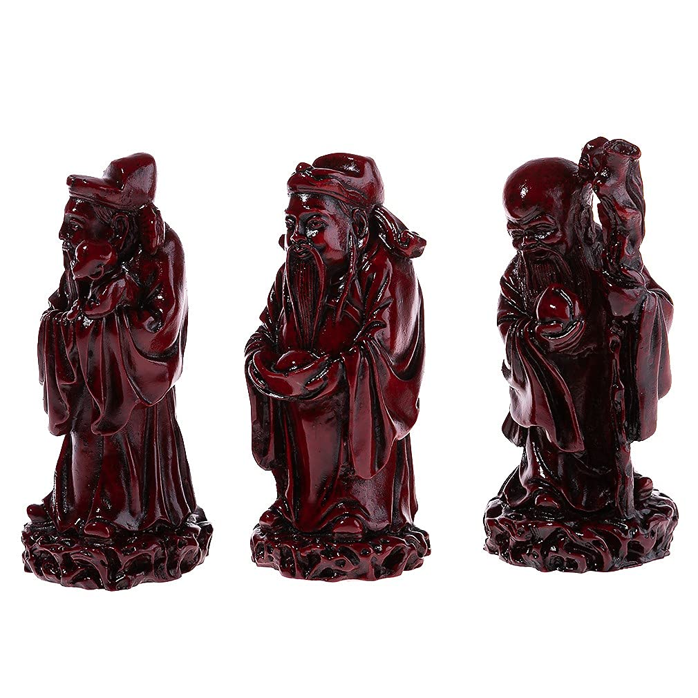 lachineuse - Chinese rode leeuwenbeeldjes - 2 Fu hondenfiguren - 10,5 x 6 x 4 cm - Aziatische Chinese decoratie - Feng Shui-decoratie voor thuis, kantoor, binnen - cadeau-idee China Azië