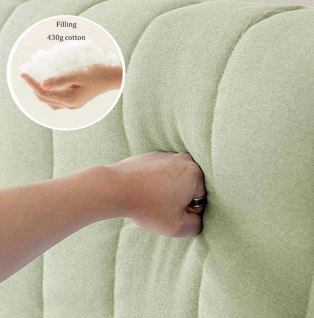 Fodera per testiera imbottita in morbido cotone beige, 180 x 60 cm, protezione per lo schienale del letto, per letti singoli o matrimoniali, arredamento elegante per camera da letto, confortevole e
