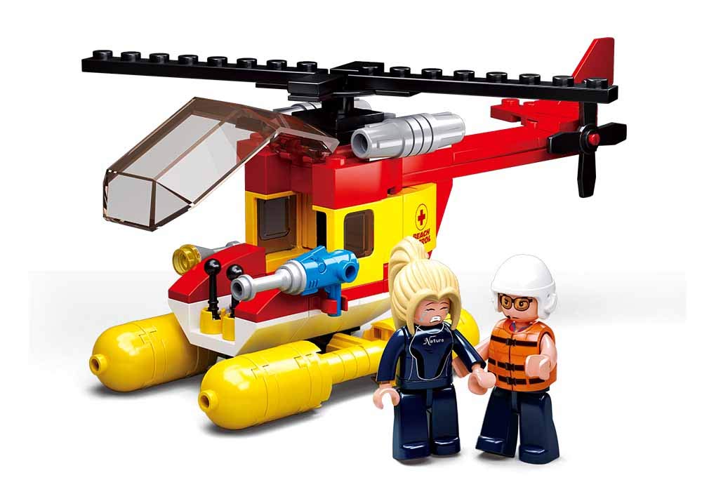 Sluban BEACH RESCUE - Helicopter to the rescue, Multicolor, Medium - Image 4