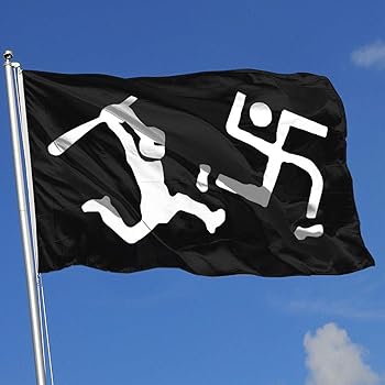 Amazon Com Outdoor Flags Antifa Anti Nazi 3x5 Ft Flag For Outdoor Indoor Home Decor Sports Fan Football Basketball Baseball Hockey Garden Outdoor