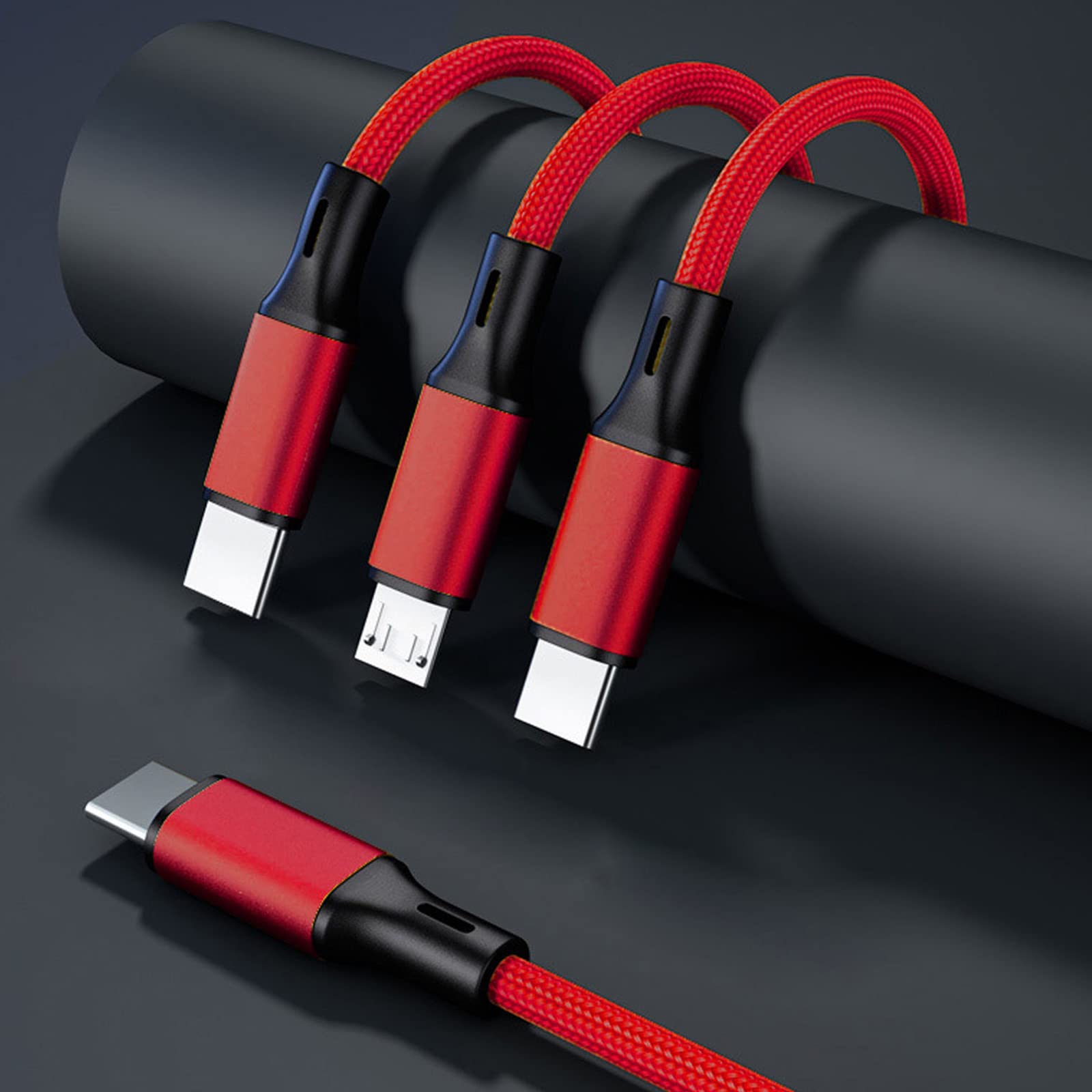 2 A kabel do ładowania Multi USB 3 w 1 uniwersalny przewód nylonowy pleciony 3-1