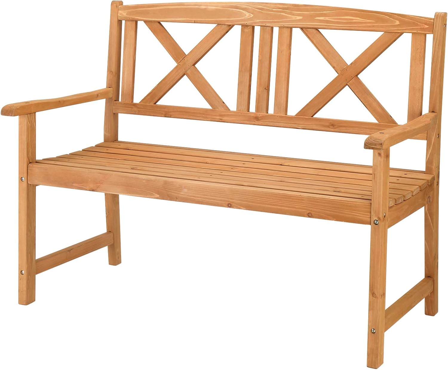 Kcelarec Outdoor Patio Bench Wood Garden Bench with