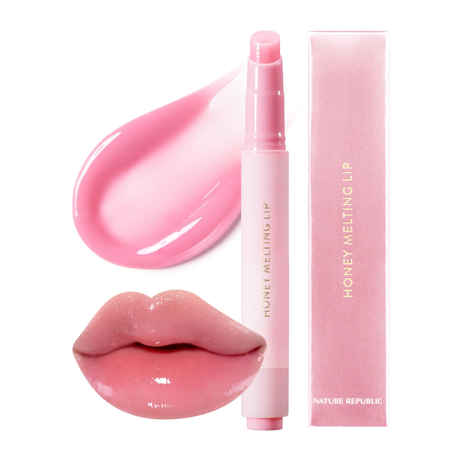 Nature Republic HONEY MELTING LIP PLUMPING (11 PINK) SOFT LIP STICK, Tint & Plump