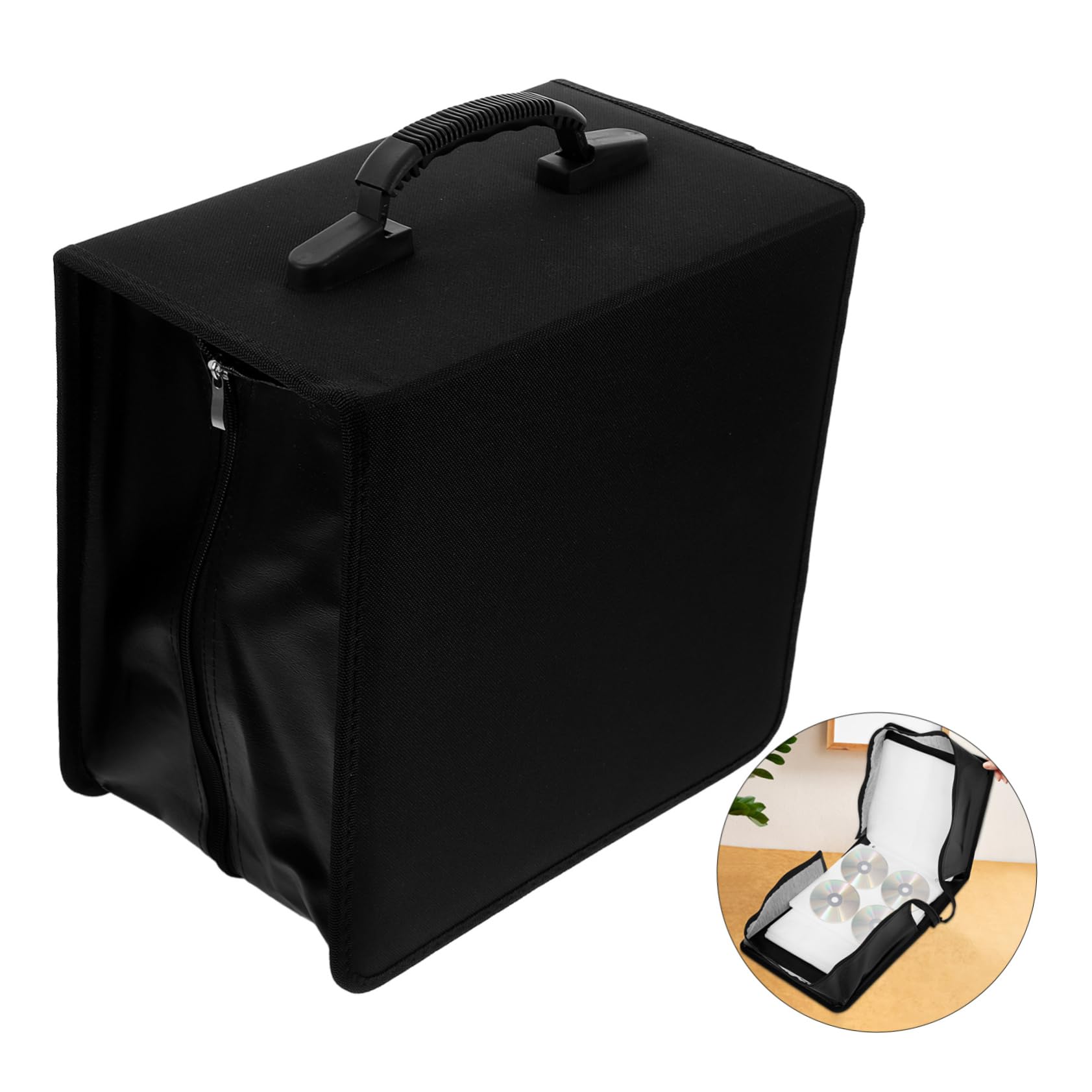 Custodia Per Cd e Dvd Porta Cd Da Viaggio Maniglia Resistente Ai Graffi e Capacità Fino Dischi Per Conservazione e Trasporto Di Raccolte Musicali e Film