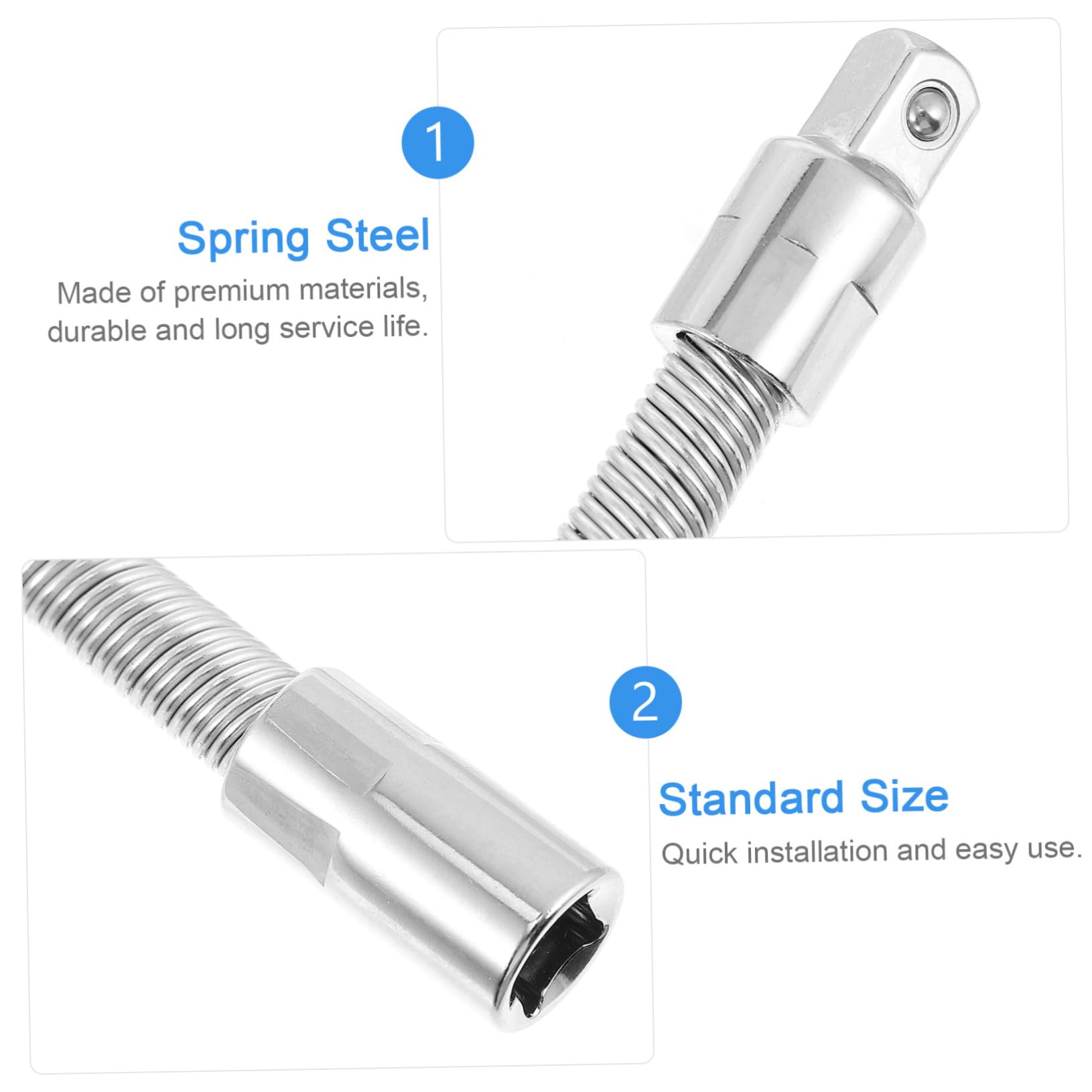 LIFKICH 1 Pc Flexible Wrench Extension Sleeve Universal Flexible Extension Rod for Long Lasting Performance