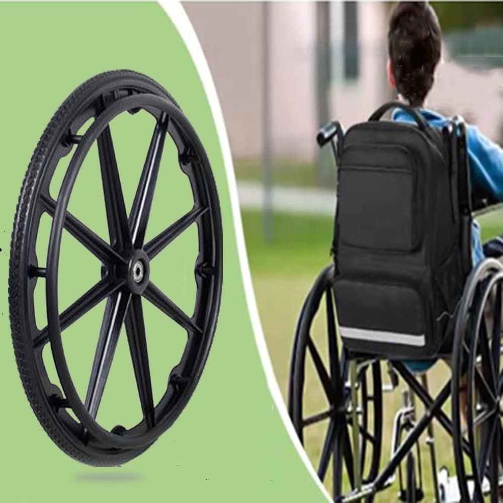 Reemplazo De Rueda 24 Pulgadas para Silla De Ruedas, Rueda Trasera Accesorio No Neumática Neumático Sólido, Neumático De Repuesto para Silla De Ruedas 1 Pieza