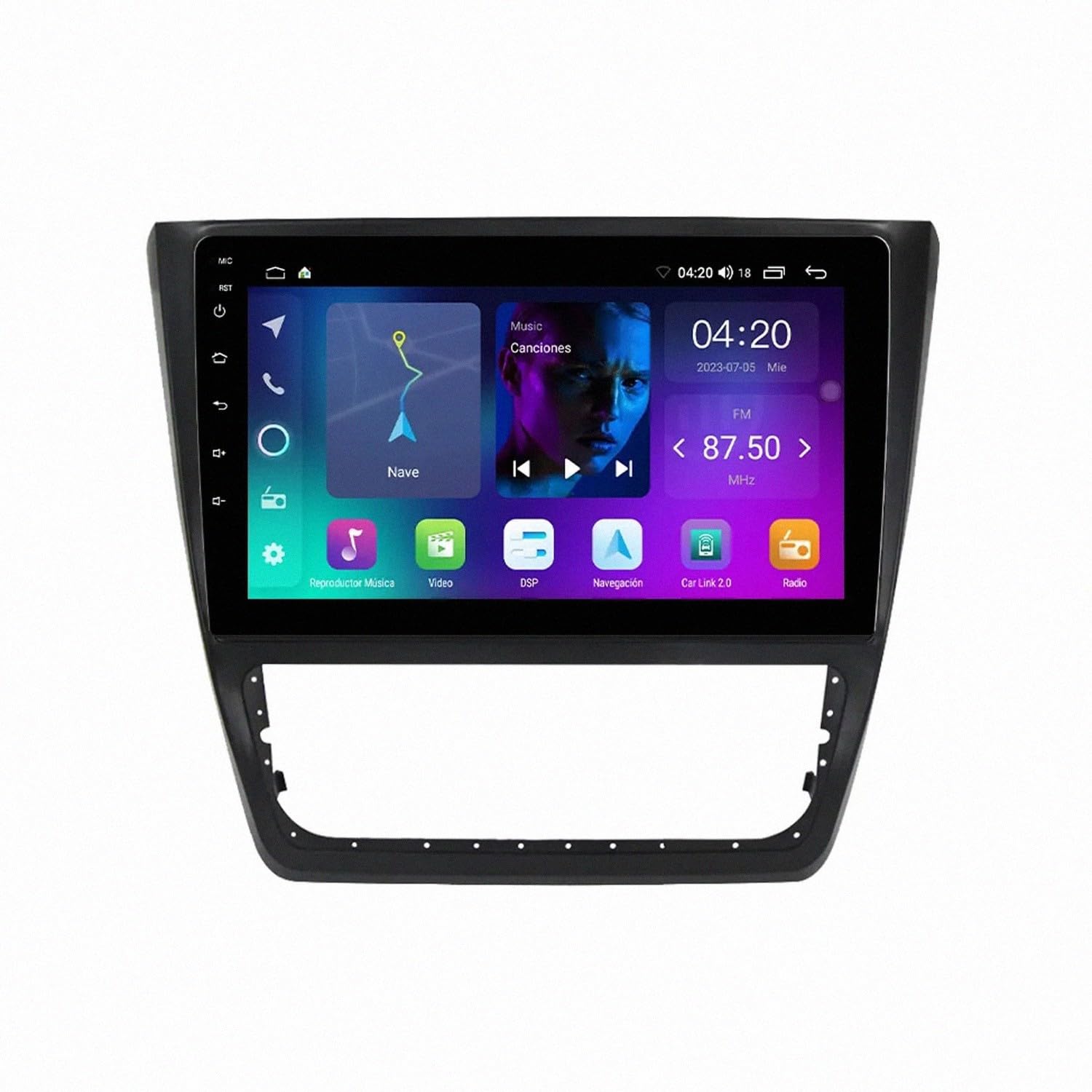 Radio Samochodowe 2-Din dla Skoda Yeti 5L 2009-2014 Steering Wheel Controls Wyświetlacz Samochodowy Fm Am Bluetooth Usb Android Auto Do, 4 Core 2G+32G