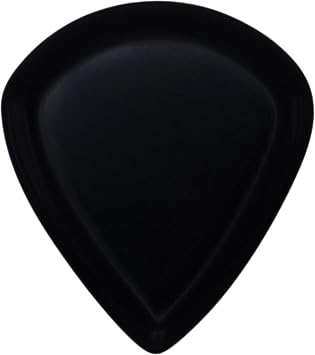 Black Obsidian Volcanic Glass Stone Guitar Or Bass Pick - 3.0 mm Ultra Heavy Gauge - Jazz Shape - Specialty Handmade Gemstone Exotic Plectrum