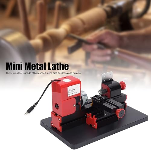 Miniatura 2 de ViaGasaFamido Kit de torno de metal 24W Mini máquina de torno motorizado 20000RPM DIY modelado herramienta de carpintería enchufe de EE. UU. Control