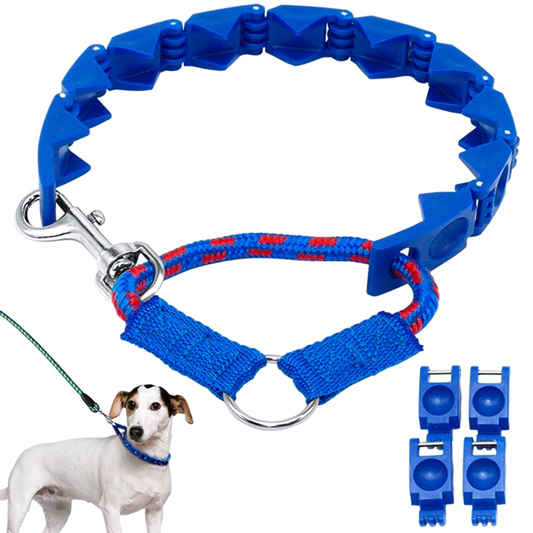 OMEM Training Hundehalsband, Kunststoffmaterial, 17-60 cm Geeignet für alle großen Hunde/Blau