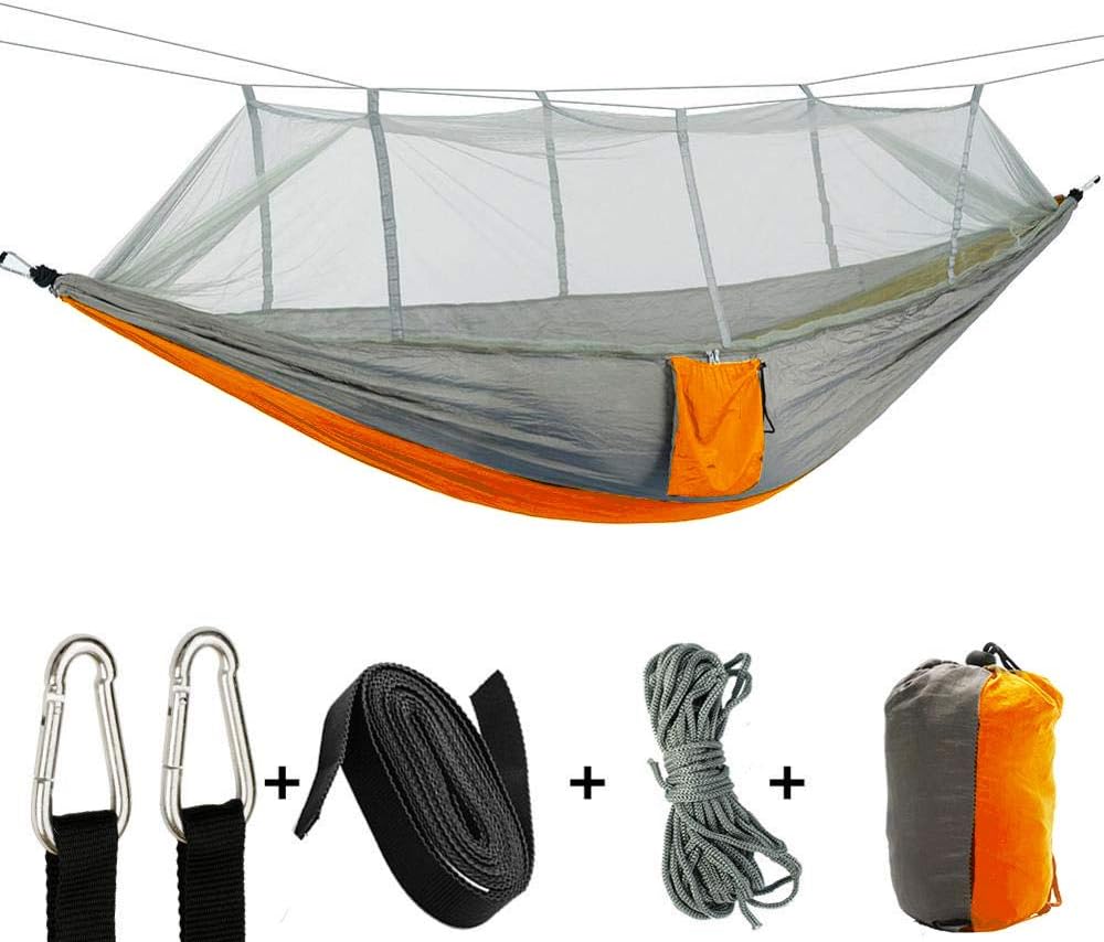 Portable Camping Hammock with Mosquito Net - 7 Colors (Pink)