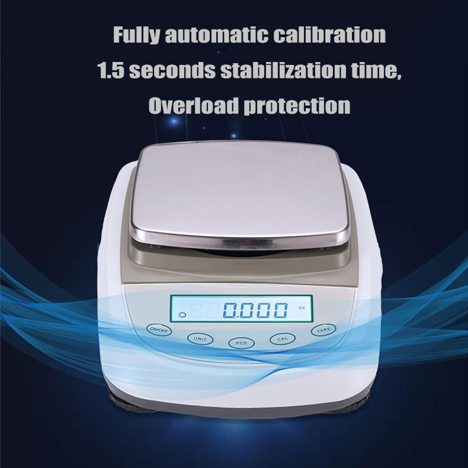Bilancia elettronica, bilancia analitica di precisione da laboratorio, precisione 0,01 G digitale elettronica, utilizzata per la pesatura di esperimenti chimici minerali,5000g/0.01g
