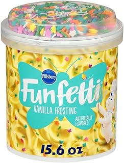 Funfetti Frosting - Gluten-Free Vanilla Frosting with Sprinkles for Cake and Cupcakes - Perfect for Holidays, Birthdays, and Any Occasion - 15.6oz
