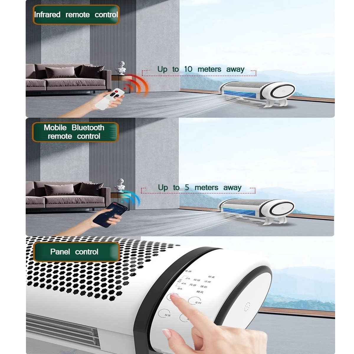 Ventilatore per La Circolazione dell'Aria, Ventilatore A Parete di Raffreddamento, Ventilatore A Parete Oscillante, Silenziamento del Ventilatore Elettrico Domestic