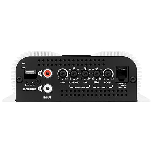 Miniatura 5 de Taramps BASS 400 4 Ohmios 1 canal Mosfet Amplificador 400 vatios RMS, monobloque, crossover, refuerzo de graves, entrada RCAalto nivel, clase D,