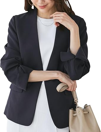 Lope Picnic GDV15140 Womens Jacket, UV x Pollen, 2-Way Stretch No-Lapel Jacket