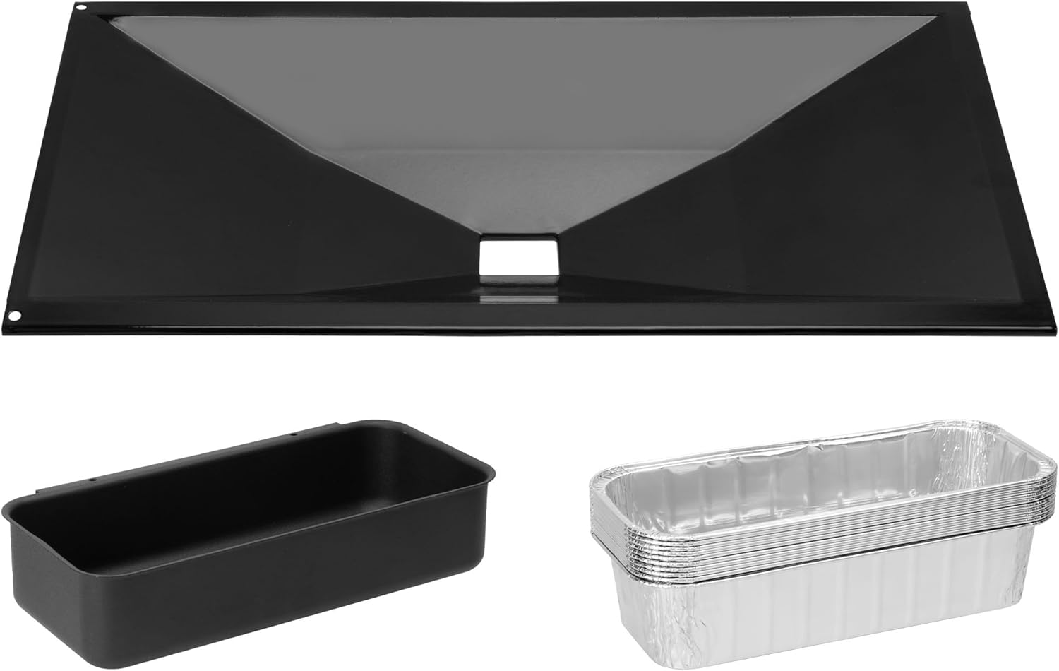 66037 Grease Tray with 70379 Catch Pan and 10-Pcs Drip Pan for Weber Genesis II 400 & LX 400 Series, Replacement for Weber Genesis II E-410 S-410 E-435 S-435, Genesis II LX E440 S440 S435 SE410 25.1 '' * 13.25 '' Genesis II 400