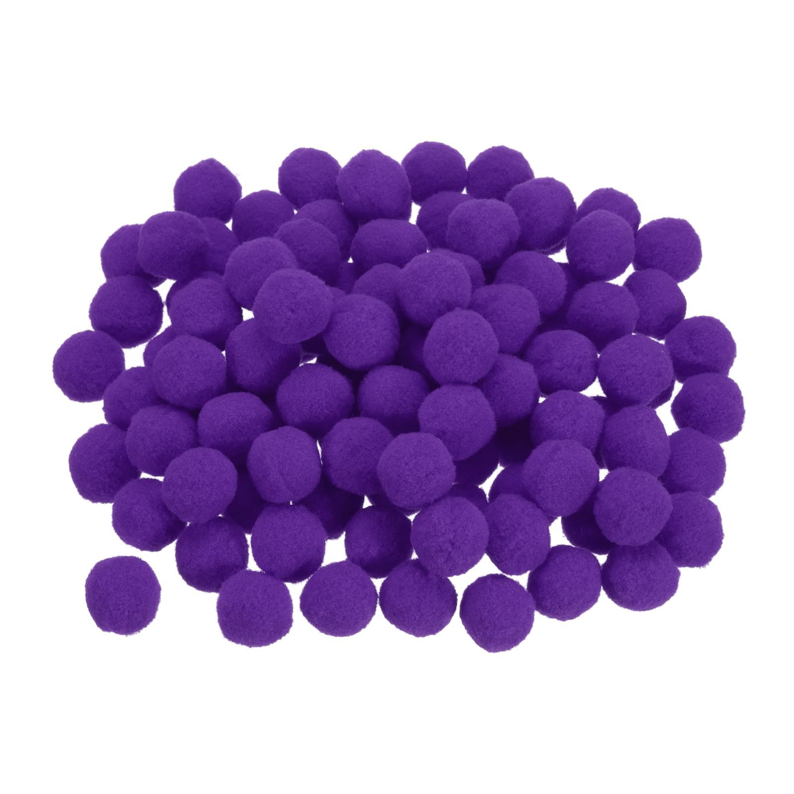 Unifizz 100Pcs Pom Felt Balls, 2cm Dark Purple Fabric Pom Poms for Crafts, DIY Decor and Festive