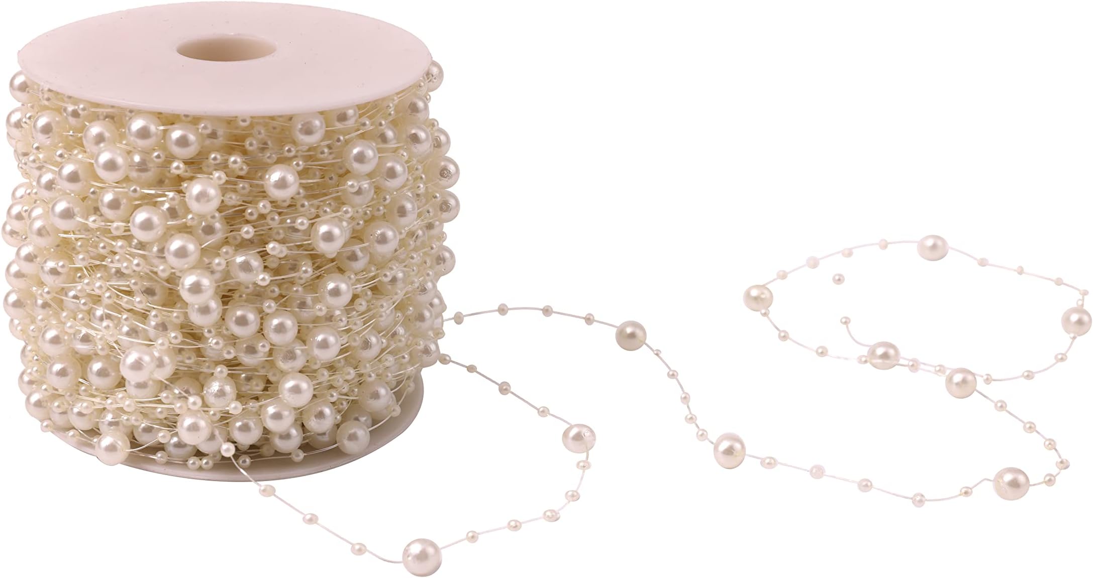 Perlenkette Girlande 10m - 8mm Weiße Perlen Für Hochzeit Deko