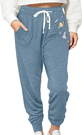 Women Baggy Sweatpants with Pockets Lounge Womens Pajama Pants Female Trouser
