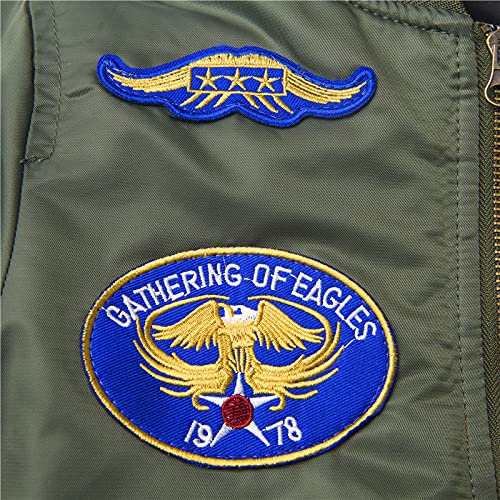 Patch Embroidered Nylon MA-1 Baby Kids Bomber Flight Jacket Winter Padded Thick Coat for Boys Girls4