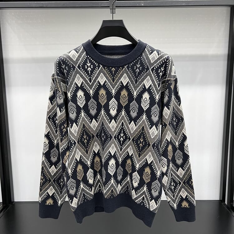 Autumn and Winter Sweater Men's Korean Style Round Neck Knitted Sweater Men's Leisure Sweater2