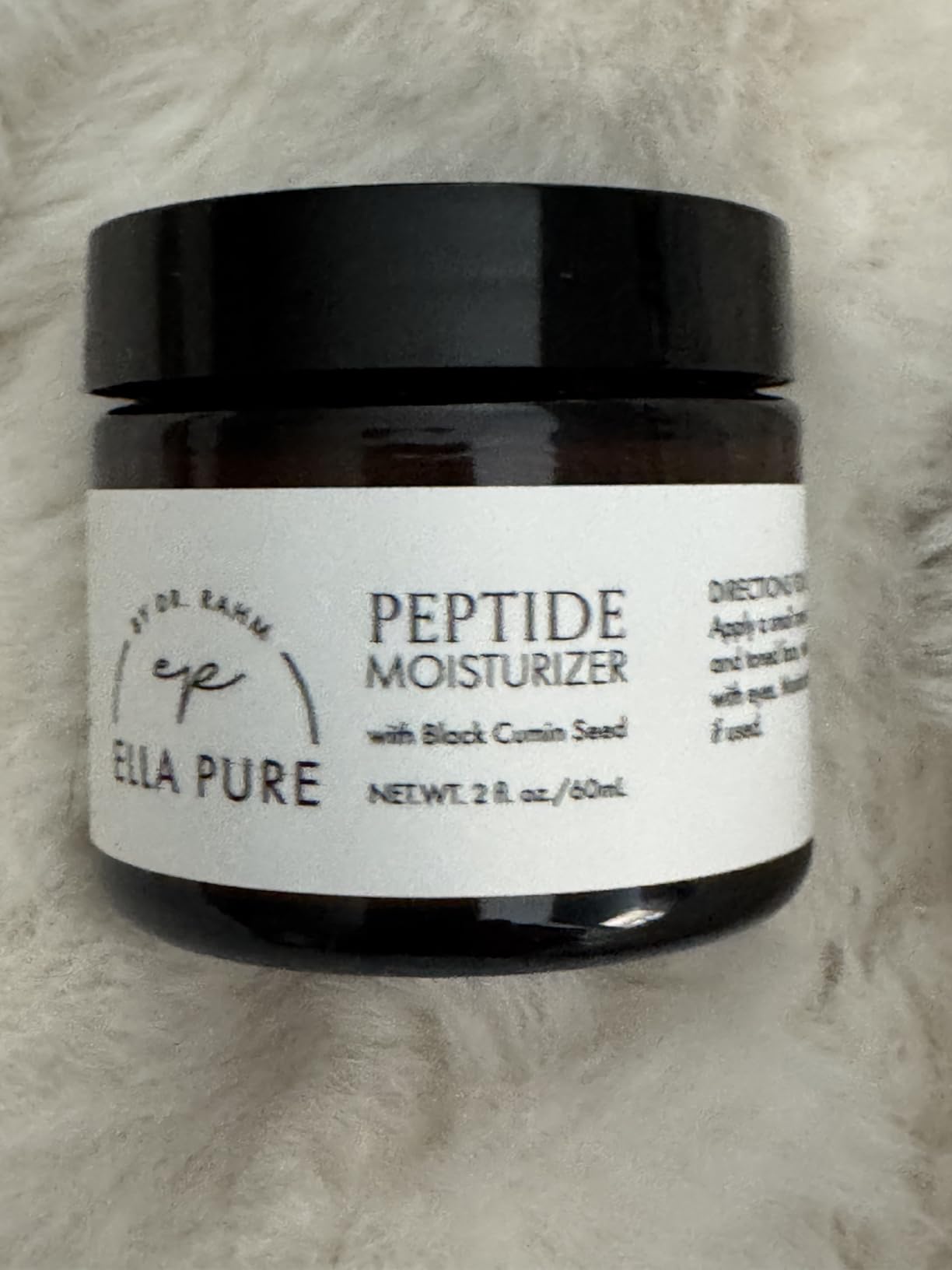 ELLA PURE Peptide Face Moisturizer with Collagen Peptides & Natural Oils - Hydrating Cream with Vitamin B5, Aloe Vera & Organic Botanicals for Daily Skin Care - Nourishing Formula for All Skin Types 4 Oz