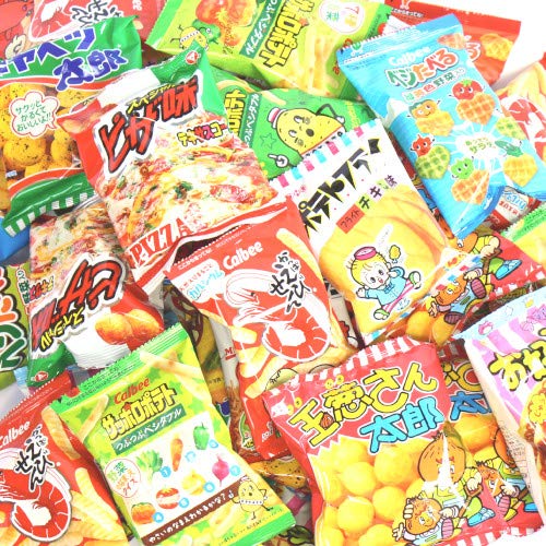<ハッピーボックス> 大量!駄菓子スナックセット A (10種・計34コ)【サービス品付き】