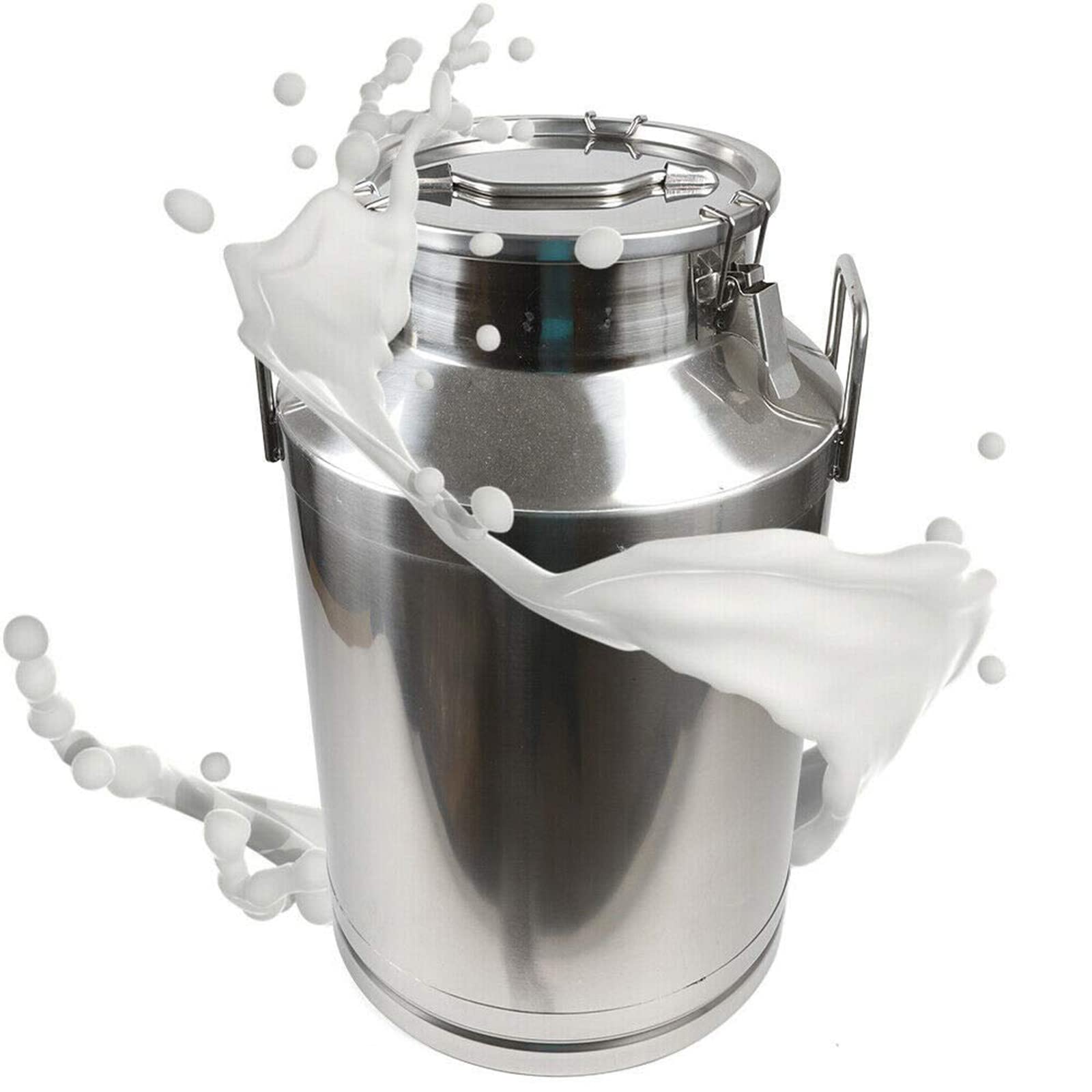 WOTZOV Milk Can 304 Stainless Steel Milk Transport Barrels Heavy Duty Milk Jug Wine Pail Bottle Oil Bucket Tea Canister With Sealed Lid For Lidquid Solid Storage Container,25L，50L