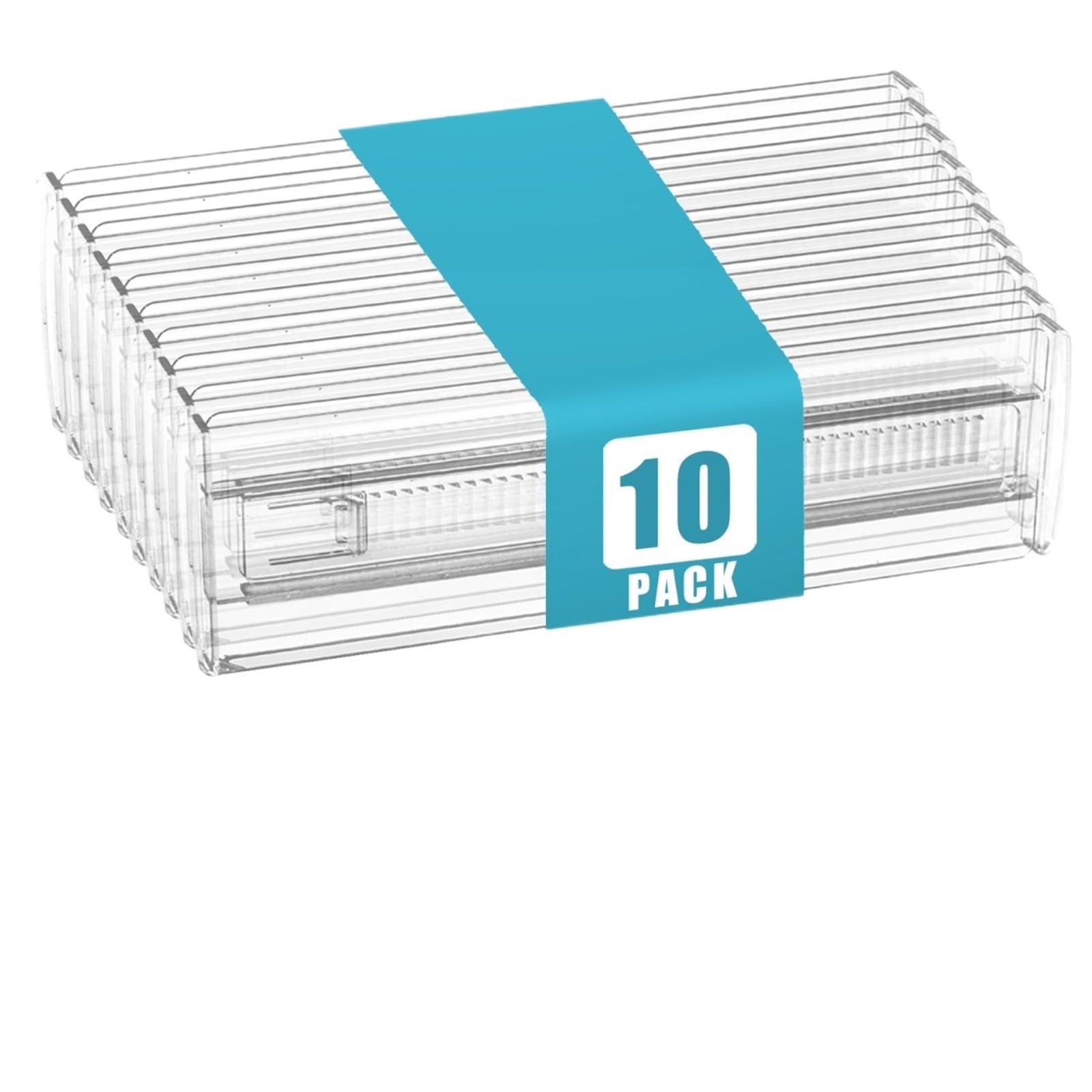 CIGPKLO Drawer Dividers 6/8/10/12-Pack Adjustable Drawer Organizers, Clear Expandable Dresser For Storing Clothes Kitchen Utensils