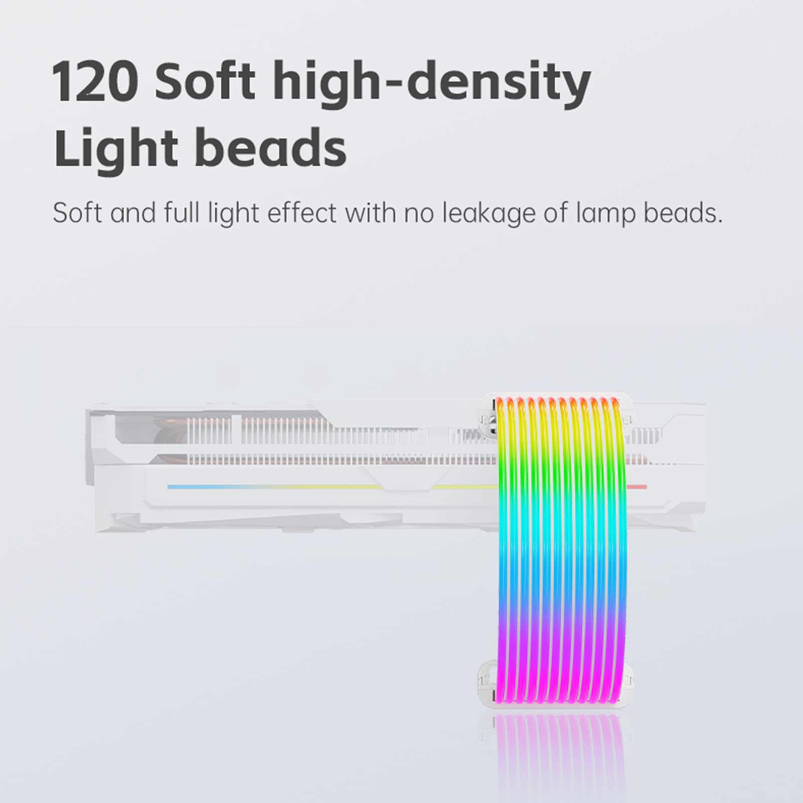 Cable de Fuente de Alimentación ARGB con Efecto de Luz de Meteorito |Tira LED de Sincronización de 5 V para Tarjeta Gráfica de Placa Base de PC, Cable de Neón de 120 Cuentas de Luz con