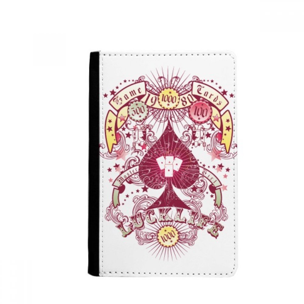 DIYthinker Gambling Utensils Playing Cards Pattern Passport Holder Notecase Burse Wallet Cover Card Purse