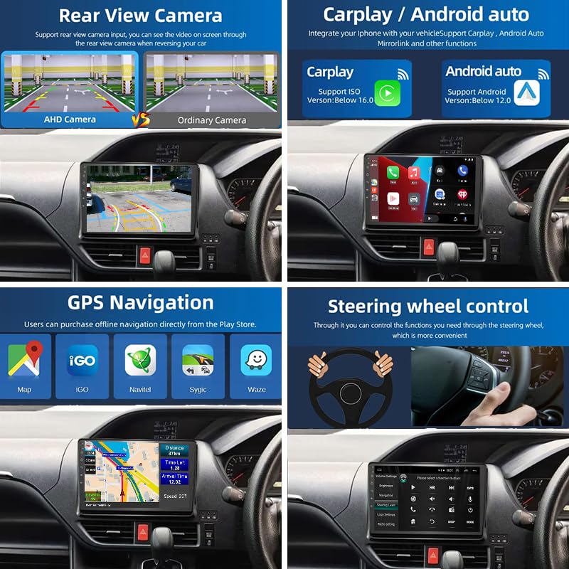 Autoradio Android Bluetooth avec écran tactile capacitif 128Go USB - 5