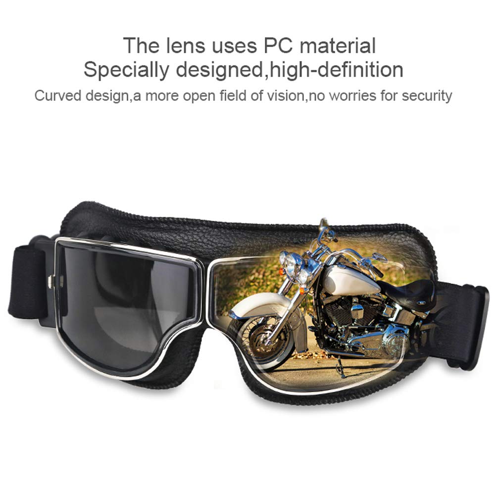 Vintage Motorcycle Goggles Pilot Retro Jet Helmet Eyewear Vintage Motocross Goggles Motorbike