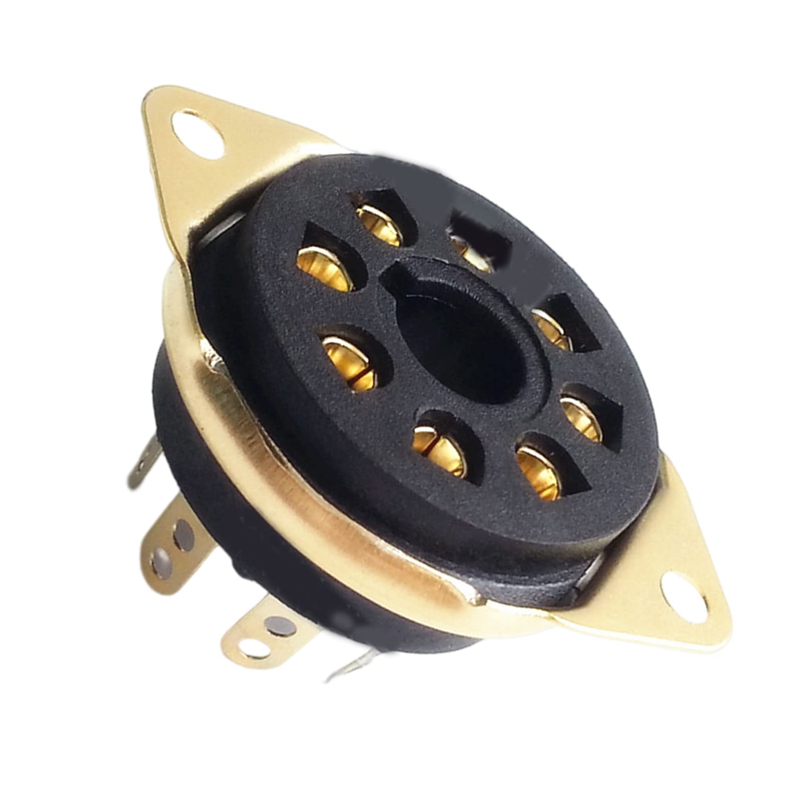 Haoyull 5pcs 8Pin Vacuum Tube Socket Base Octal for KT66 KT88 6SL7 6SN7 6V6 5AR4/GZ34 for Enthusiasts Professional